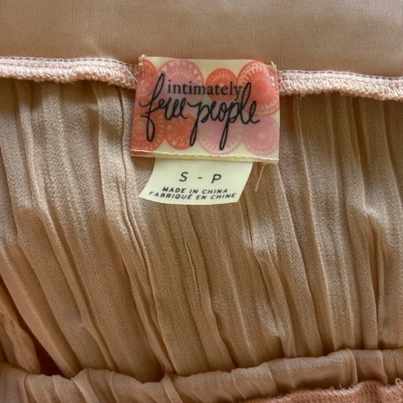 Free People Pink Gauzy Sheer Maxi Skirt with Elastic Waist S - Picture 2 of 10